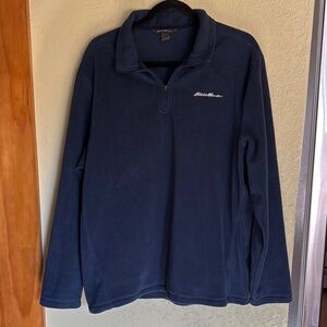Eddie Bauer Fleece Half Zip Pullover Sweater Sweastshirt Men's Large